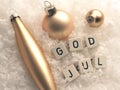 God Jul, Scandinavian Merry Christmas Royalty Free Stock Photo