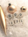 God Jul, Scandinavian Merry Christmas Royalty Free Stock Photo