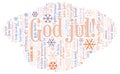 God jul word cloud - Merry Christmas on Norwegian language and other different languages