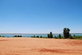 God Lake red alkali mud Royalty Free Stock Photo