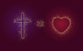 God Is Love, cross equals heart shape