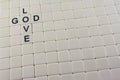 God/Love Crossword Royalty Free Stock Photo