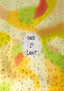 God is love graphic.