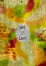 God is love graphic.