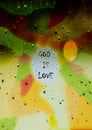 God is love graphic.