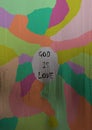 God is love graphic.