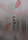 God is love graphic.