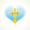 God is love logo Royalty Free Stock Photo