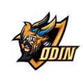 God Odin mascot logo template for sport, game crew, company logo, college team logo Royalty Free Stock Photo