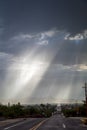 God Rays Over Tucson Royalty Free Stock Photo