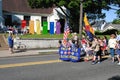 God`s Doors Are Open To All, Scouts Walking in a Memorial Day Parade, Rutherford, NJ, USA Royalty Free Stock Photo