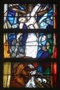 Stained glass window by Sieger Koder in St. John church in Piflas, Germany
