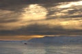 God's Rays blessing us at Antarctica Royalty Free Stock Photo