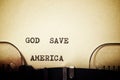 God save America phrase Royalty Free Stock Photo