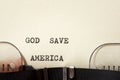 God save America phrase Royalty Free Stock Photo