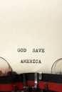 God save America phrase Royalty Free Stock Photo