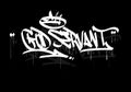 GOD SERVANT graffiti tag style design Royalty Free Stock Photo