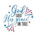 God Shed His Grace on Thee, Christmas Tee Print, Merry Christmas