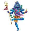 God Shiva on a white background vector Royalty Free Stock Photo