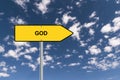 god traffic sign on blue sky Royalty Free Stock Photo