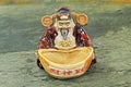 god of wealth ceramic sculpture, Chinese traditional Royalty Free Stock Photo