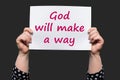 God will make a way Royalty Free Stock Photo