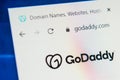 Godaddy.com Web Site. Selective focus.