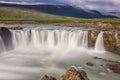 Godafoss Akureyri waterfall, spectacular landscape, Skjalfandafljot river, NorÃÂ°urland, North of Iceland Royalty Free Stock Photo