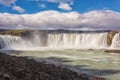 Godafoss Akureyri waterfall, spectacular landscape, Skjalfandafljot river, NorÃÂ°urland, North of Iceland Royalty Free Stock Photo