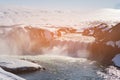 Godafoss waterfall Iceland natural landscape Royalty Free Stock Photo