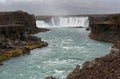 Godafoss Waterfall in Iceland. River.