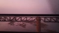 Train crossing godavari bridgetruss bridge
