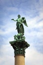 Goddess Concordia on top of the King Wilhelm Jubilee Column Victory Column in the city center, Stuttgart, Germany