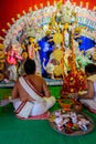 Goddess Durga is being worshipped, West Bengal, India