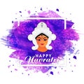 Goddess Durga for Happy Navratri celebration. Royalty Free Stock Photo