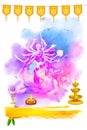 Goddess Durga in Happy Navratri