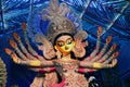 Maa Durga Sculpture. Durga puja festival in Kolkata, West Bengal, India Royalty Free Stock Photo