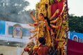 Goddess Durga Idol Going For Immersion Royalty Free Stock Photo