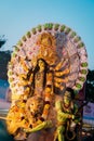 Goddess Durga Idol Going For Immersion Royalty Free Stock Photo