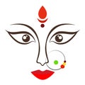 Editable Vector Illustration: Graceful Depiction of Goddess Durga, the Divine Warrior Royalty Free Stock Photo