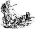 Goddess Freyja, Vintage Illustration