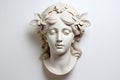Goddess of Grace roman greek marble bust with grape leaves adornments