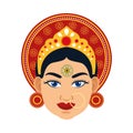 Goddess head hindu religion icon