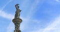 Goddess Hebe statue and blue sky background