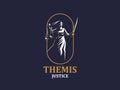 The goddess of justice Themis.