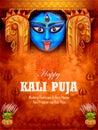 Goddess Kali Maa on Diwali Kali Pooja background of India festival