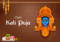 Goddess Kali Maa on Diwali Kali Pooja background of India festival