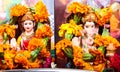 Goddess Lakshmi and Lord Ganesha Royalty Free Stock Photo
