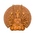 The Goddess of Mercy Guanyin Buddha pagoda a thousand hands wood