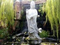 Goddess of Mercy Kuanyin Statue Fountain Royalty Free Stock Photo